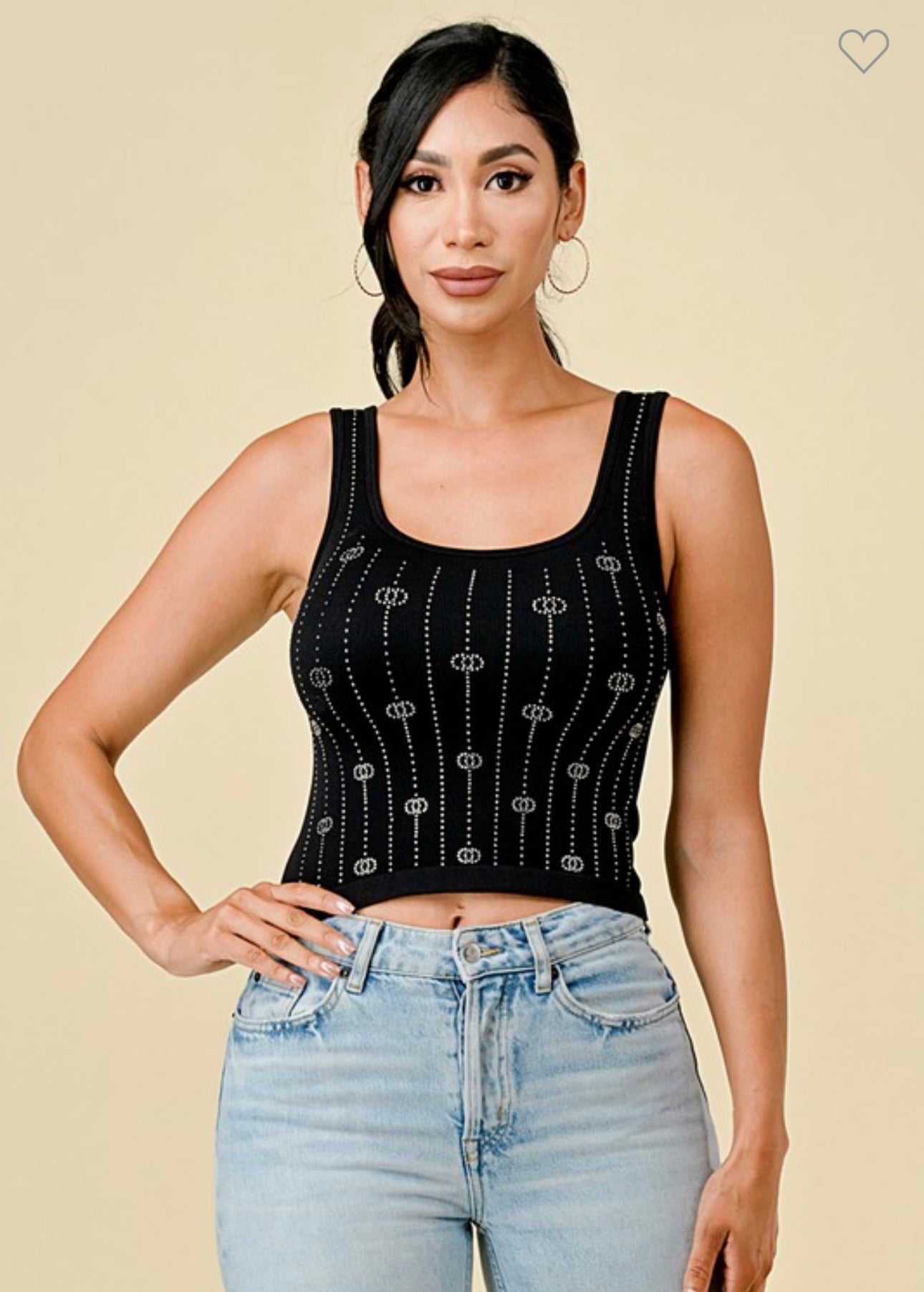 Rhinestone Crop Cami