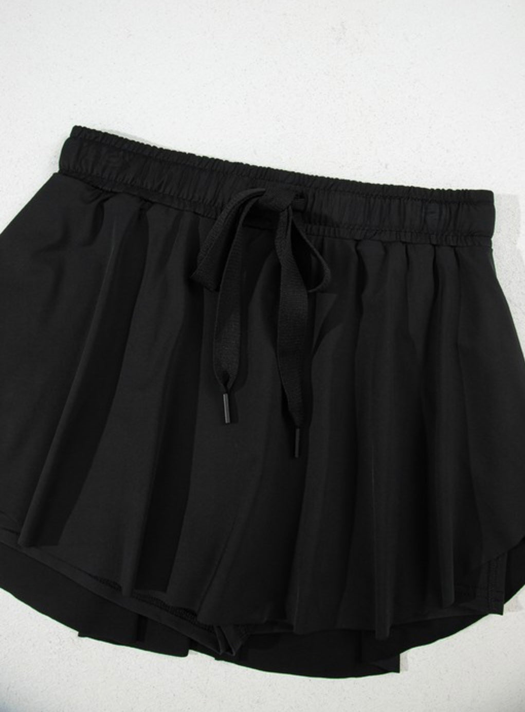 Drawstring High Waist Lined Tennis Skorts